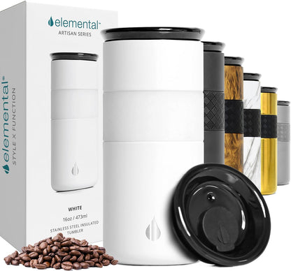 Artisan 16oz Triple-Wall Insulated Coffee Tumbler w/Ceramic Lid