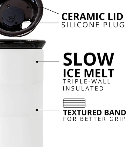Artisan 16oz Triple-Wall Insulated Coffee Tumbler w/Ceramic Lid