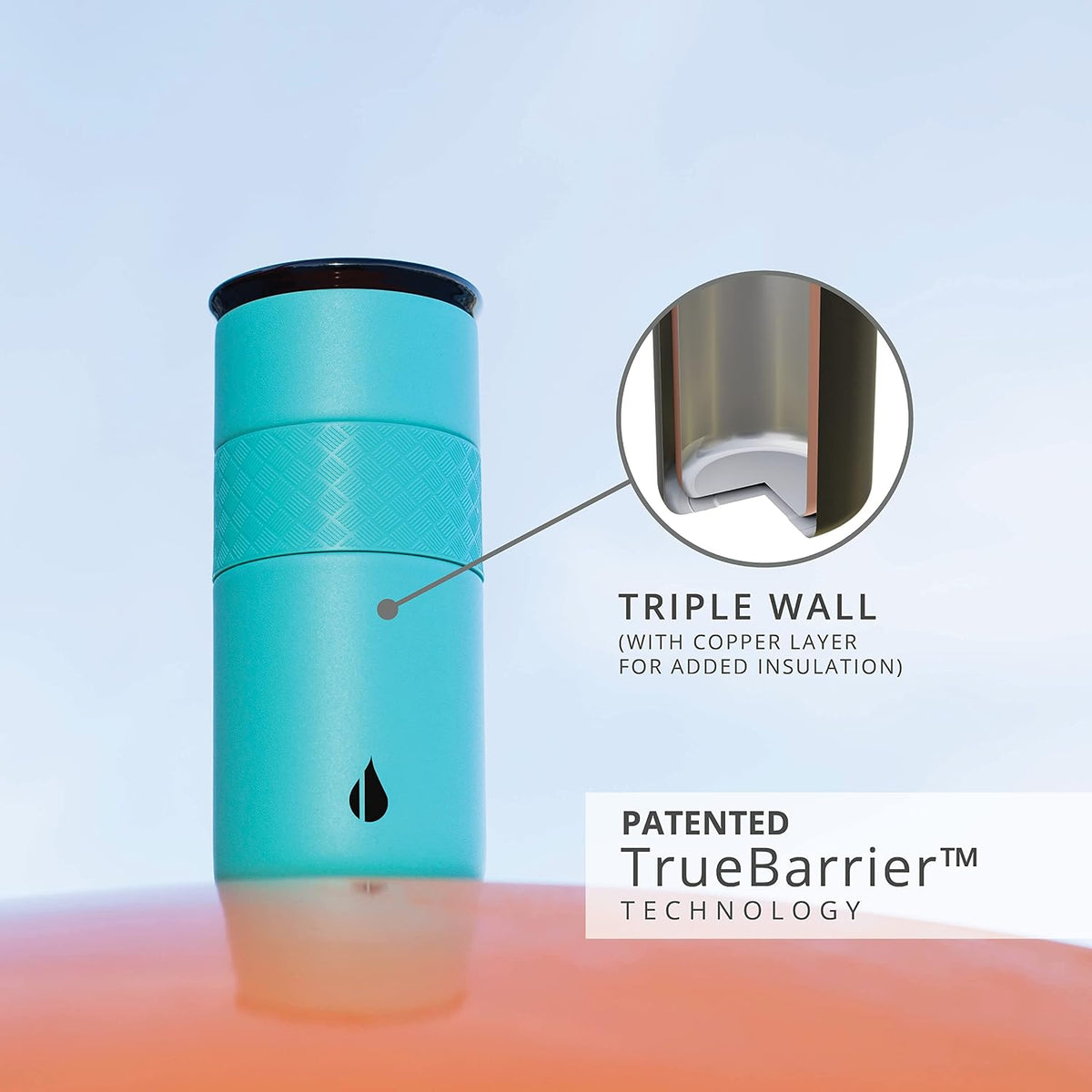 Artisan 16oz Triple-Wall Insulated Coffee Tumbler w/Ceramic Lid