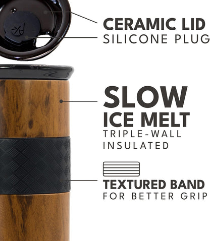 Artisan 16oz Triple-Wall Insulated Coffee Tumbler w/Ceramic Lid