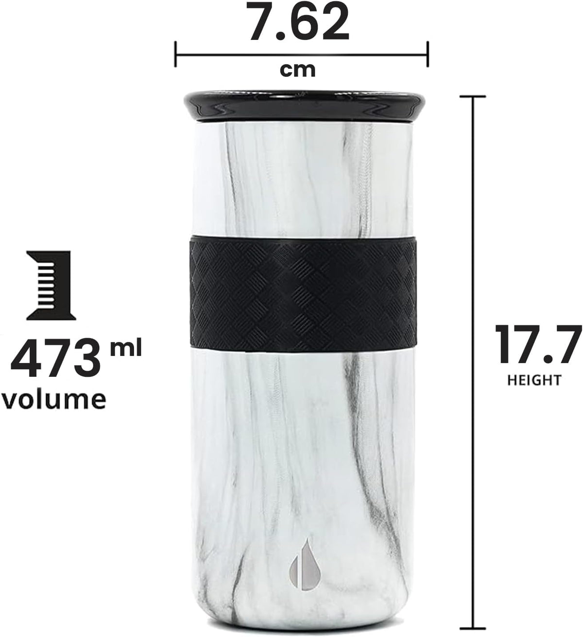 Artisan 16oz Triple-Wall Insulated Coffee Tumbler w/Ceramic Lid