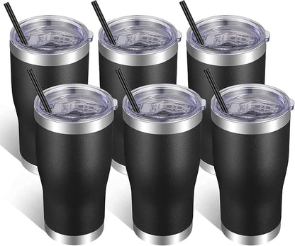 20oz Tumbler Stainless Steel Tumbler Cup with Lid And Straw Vacuum Insulated Double Wall Travel Coffee Mug(Orange 1 Pack)