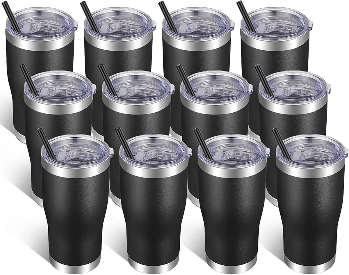 20oz Tumbler Stainless Steel Tumbler Cup with Lid And Straw Vacuum Insulated Double Wall Travel Coffee Mug(Orange 1 Pack)