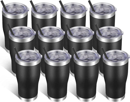 20oz Tumbler Stainless Steel Tumbler Cup with Lid And Straw Vacuum Insulated Double Wall Travel Coffee Mug(Orange 1 Pack)
