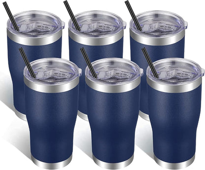 20oz Tumbler Stainless Steel Tumbler Cup with Lid And Straw Vacuum Insulated Double Wall Travel Coffee Mug(Orange 1 Pack)