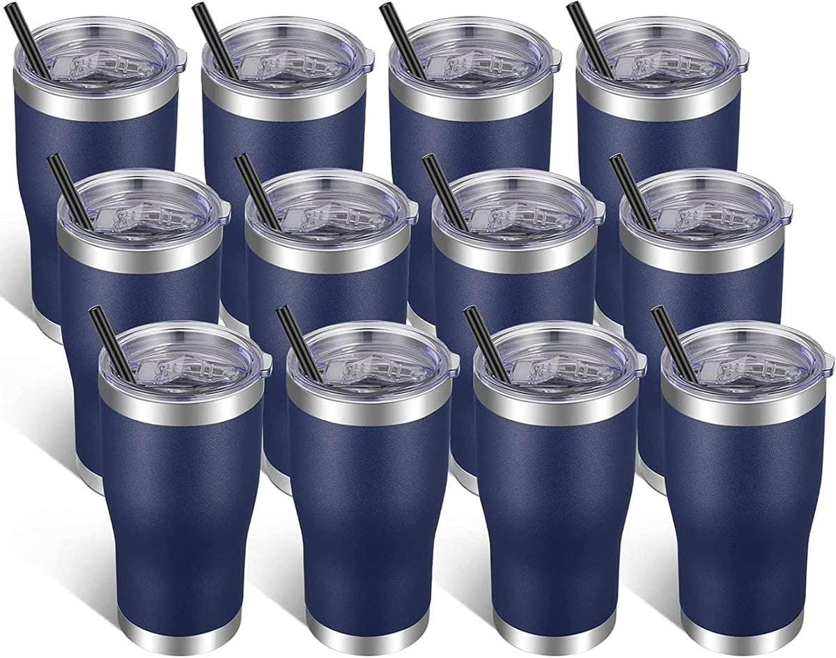20oz Tumbler Stainless Steel Tumbler Cup with Lid And Straw Vacuum Insulated Double Wall Travel Coffee Mug(Orange 1 Pack)