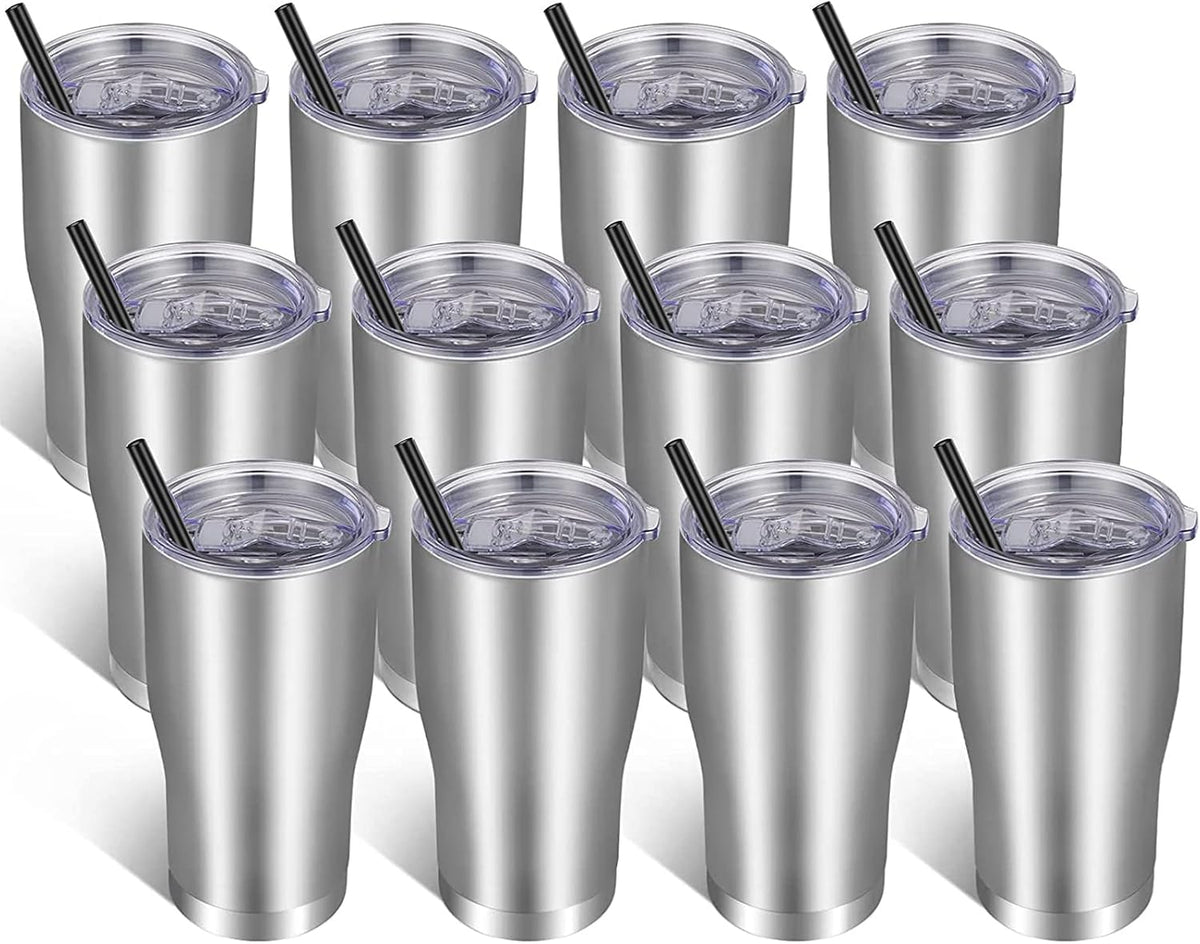 20oz Tumbler Stainless Steel Tumbler Cup with Lid And Straw Vacuum Insulated Double Wall Travel Coffee Mug(Orange 1 Pack)