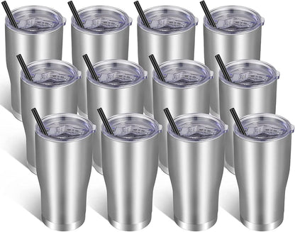 20oz Tumbler Stainless Steel Tumbler Cup with Lid And Straw Vacuum Insulated Double Wall Travel Coffee Mug(Orange 1 Pack)