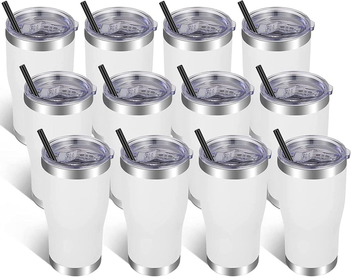 20oz Tumbler Stainless Steel Tumbler Cup with Lid And Straw Vacuum Insulated Double Wall Travel Coffee Mug(Orange 1 Pack)