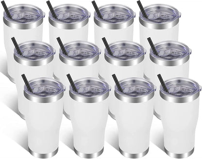 20oz Tumbler Stainless Steel Tumbler Cup with Lid And Straw Vacuum Insulated Double Wall Travel Coffee Mug(Orange 1 Pack)