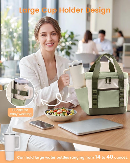 Insulated Lunch Bag for Women men, Large Leakproof Adult Lunch Box