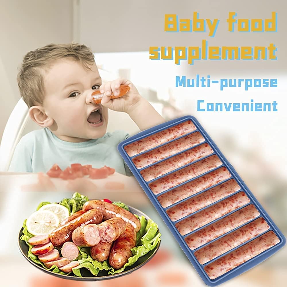 3 PCS Ice Cube Tray, Long Ice Stick Tray Silicone with Lid, Rectangular Narrow Stick, Reusable, Flexible, Easy Release, for Small Mouth Sport Bottles, Juice Bottles, Cocktail Parties