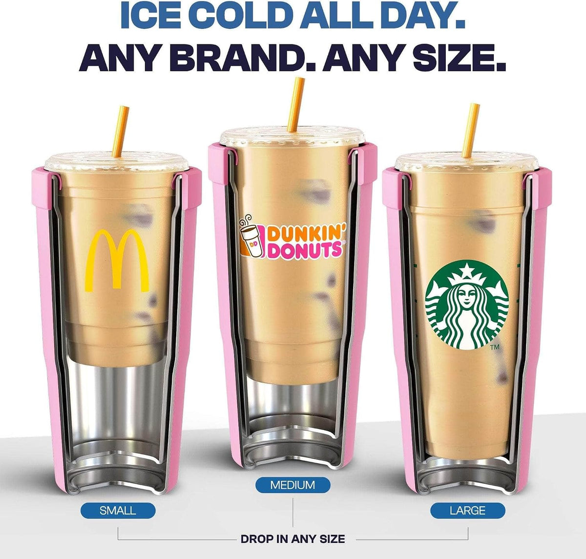 Togo Buddy 30 oz Stainless Steel Vacuum Insulated Tumbler To Go Coffee Cup – Iced Coffee Cups, Iced Coffee Sleeve, Travel Mug, Thermal Cup for Hot & Cold Drinks, Dunkin Cup (Blue Pencil) - Colors B