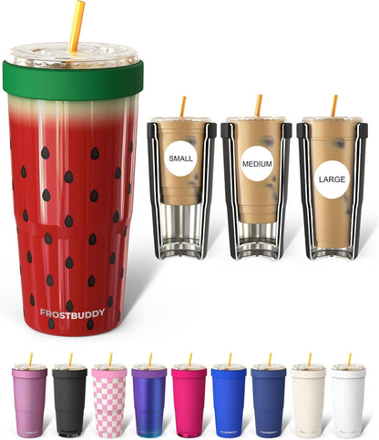 Togo Buddy 30 oz Stainless Steel Vacuum Insulated Tumbler To Go Coffee Cup – Iced Coffee Cups, Iced Coffee Sleeve, Travel Mug, Thermal Cup for Hot & Cold Drinks, Dunkin Cup (Blue Pencil) - Colors B
