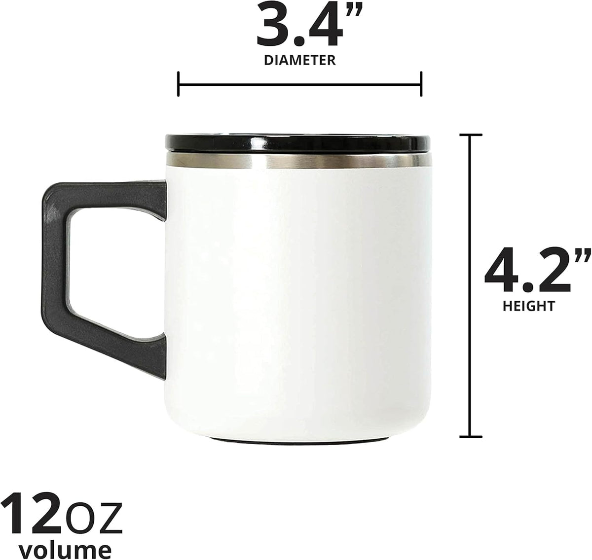 Summit 16oz Insulated Coffee Mug Stainless Steel Cup w/Lid