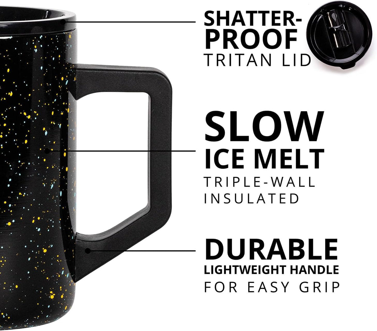 Summit 16oz Insulated Coffee Mug Stainless Steel Cup w/Lid