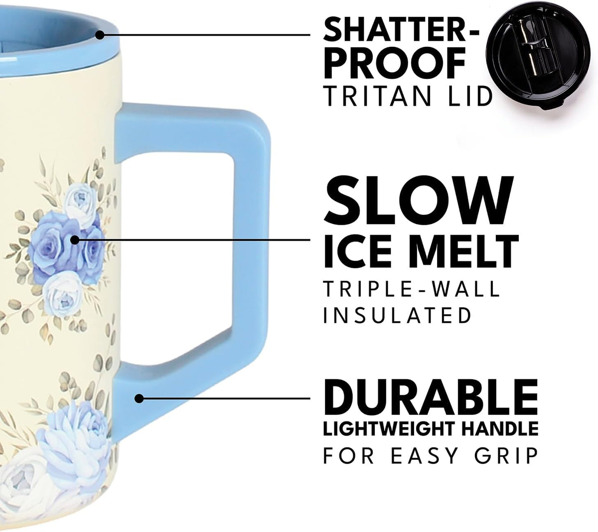 Summit 16oz Insulated Coffee Mug Stainless Steel Cup w/Lid