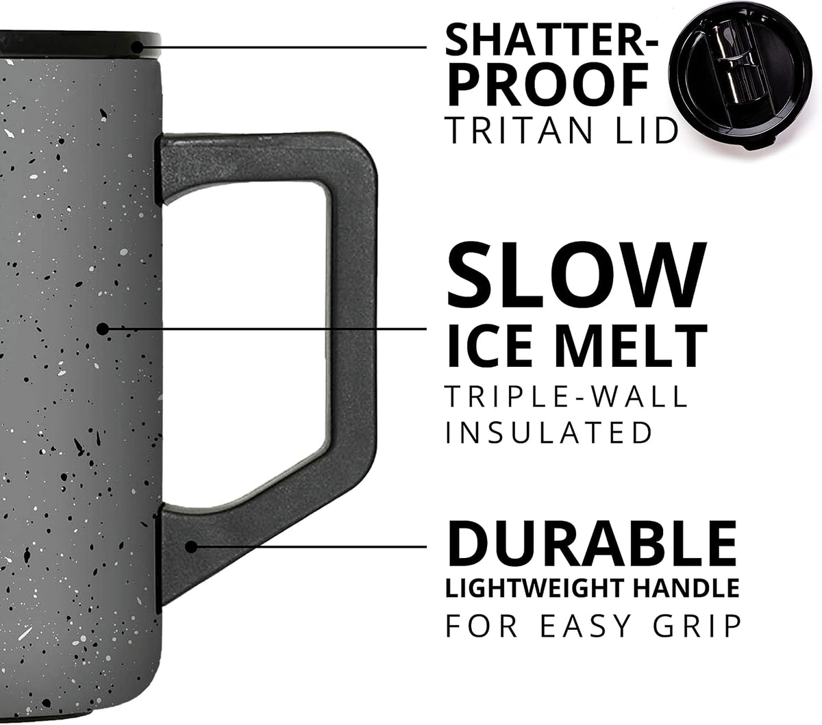 Summit 16oz Insulated Coffee Mug Stainless Steel Cup w/Lid