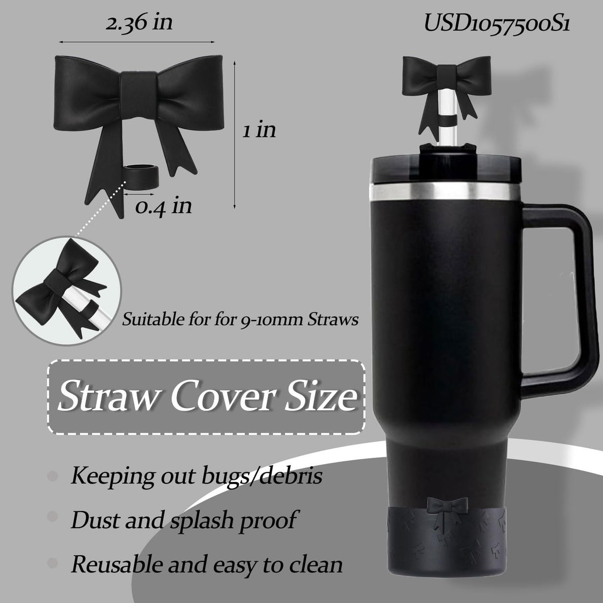Bow Silicone Protective for Stanley Boot for 20/30/40Oz, 2 Pack for Stanley Cup Accessories Compatible 12-24Oz for Hydroflask Boot and More (Pink Set)