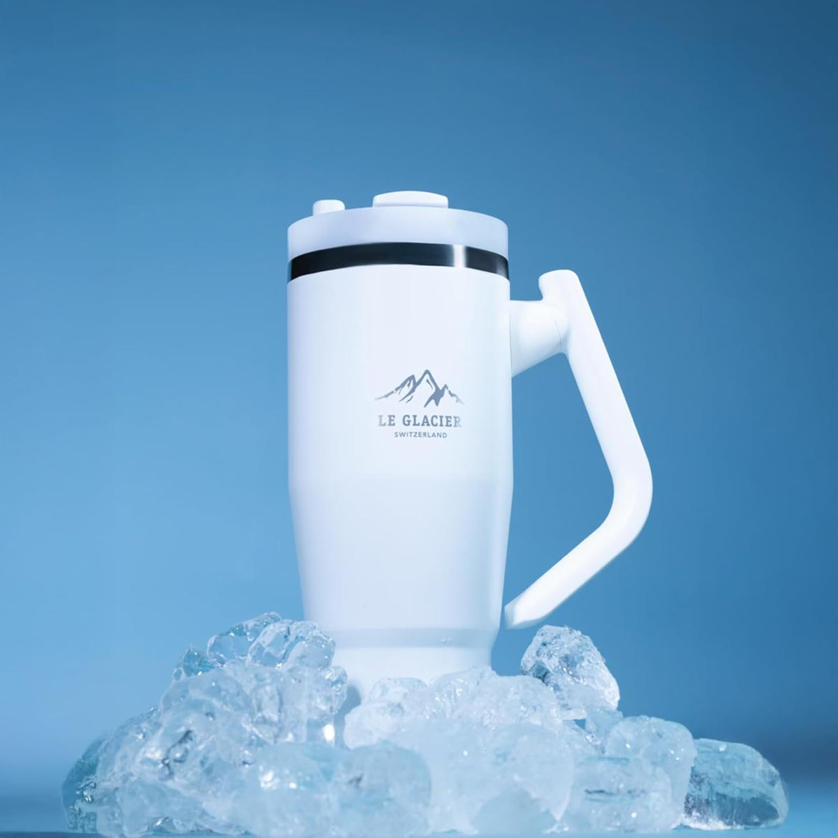 Thurston Tumbler – 40oz Stainless Steel Insulated Travel Cup with Handle & Straw Lid, Double-Wall Vacuum with All-in-One Rotational Handle & Retractable Straw for Hot & Cold Drinks (Navy)