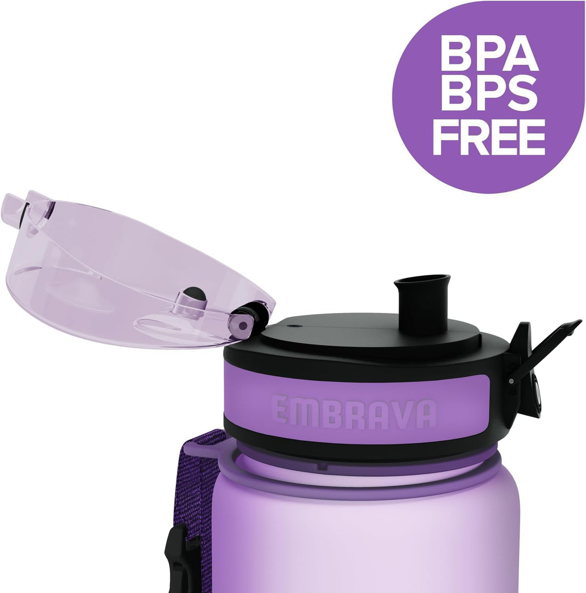 Sports Water Bottle (32oz, Gray) Fast Flow Flip Top Lid