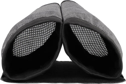 Luggage Travel Cup Holder Free Hand Drink Carrier - Hold Two Coffee Mugs - Fits Roll on Suitcase Handles - Gifts for Flight Attendants Travelers Accessories Carbon Black