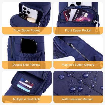 Water Bottle Bag 40 oz Crossbody Bag Insulated Carrier Purse Holder for Walking Hiking with Adjustable Strap