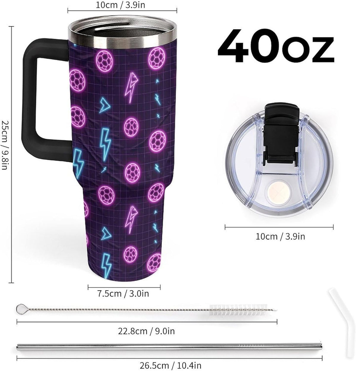 Leakproof Tumbler Vacuum Sealed Car Holder Friendly For Travel Teal And Peach Tropical Palm Leaf Pattern Water Tumbler white-style-23 - Colors B