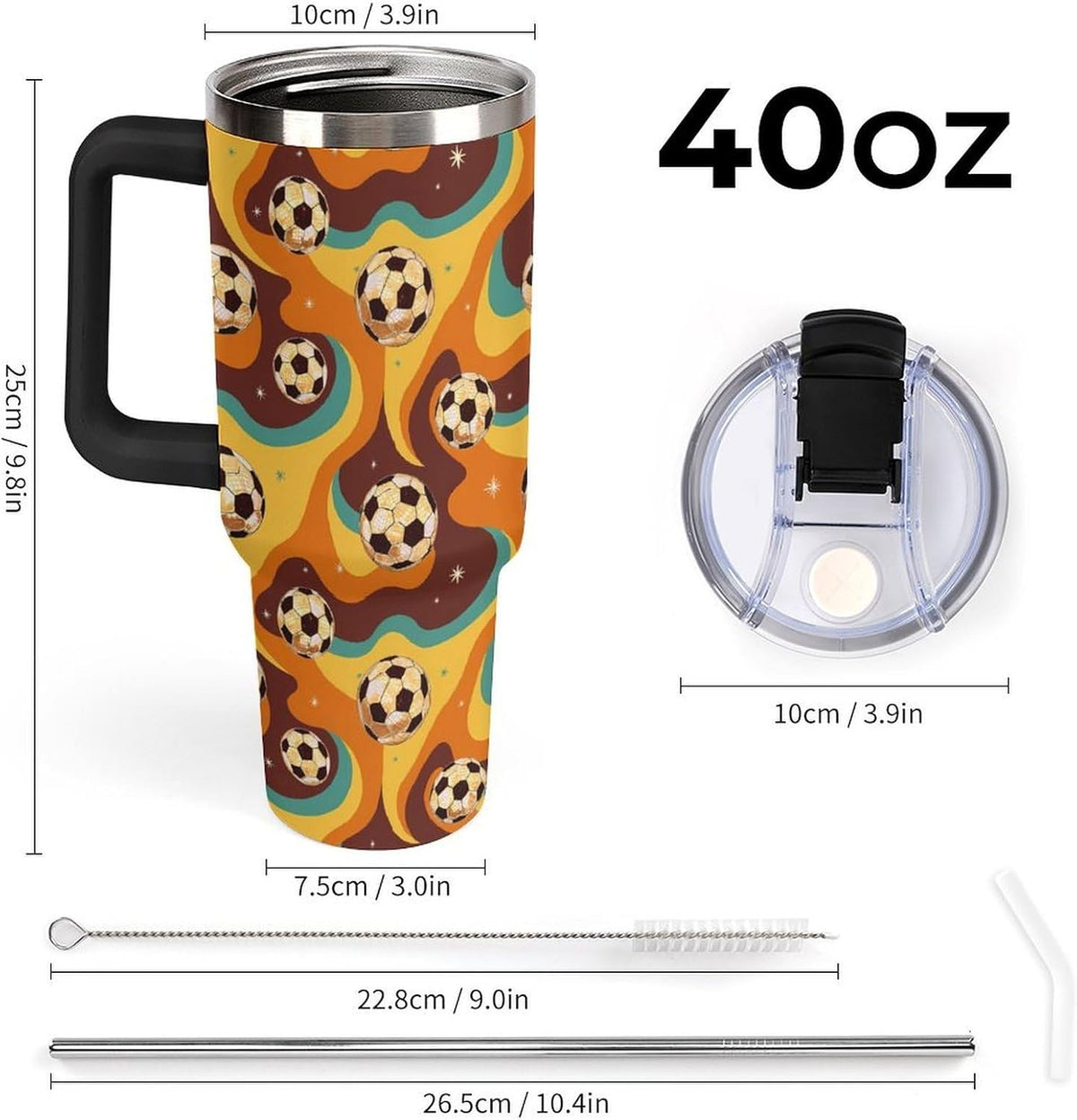 Leakproof Tumbler Vacuum Sealed Car Holder Friendly For Travel Teal And Peach Tropical Palm Leaf Pattern Water Tumbler white-style-23 - Colors B