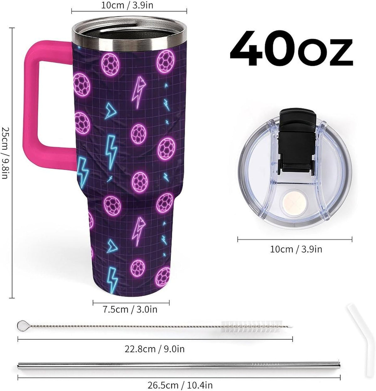 Leakproof Tumbler Vacuum Sealed Car Holder Friendly For Travel Teal And Peach Tropical Palm Leaf Pattern Water Tumbler white-style-23 - Colors B