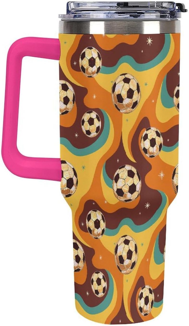 Leakproof Tumbler Vacuum Sealed Car Holder Friendly For Travel Teal And Peach Tropical Palm Leaf Pattern Water Tumbler white-style-23 - Colors B