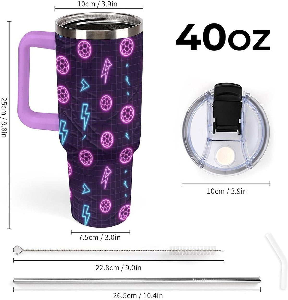 Leakproof Tumbler Vacuum Sealed Car Holder Friendly For Travel Teal And Peach Tropical Palm Leaf Pattern Water Tumbler white-style-23 - Colors B
