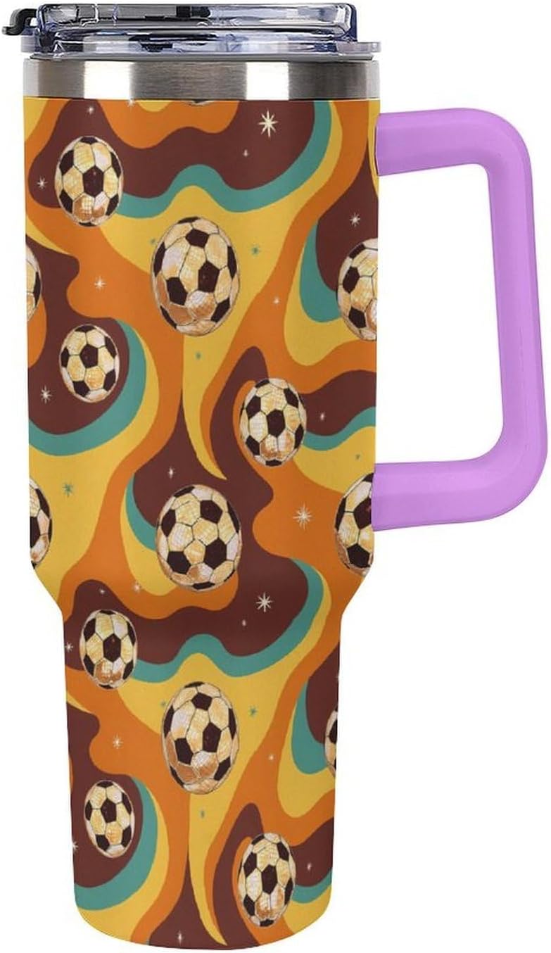 Leakproof Tumbler Vacuum Sealed Car Holder Friendly For Travel Teal And Peach Tropical Palm Leaf Pattern Water Tumbler white-style-23 - Colors B
