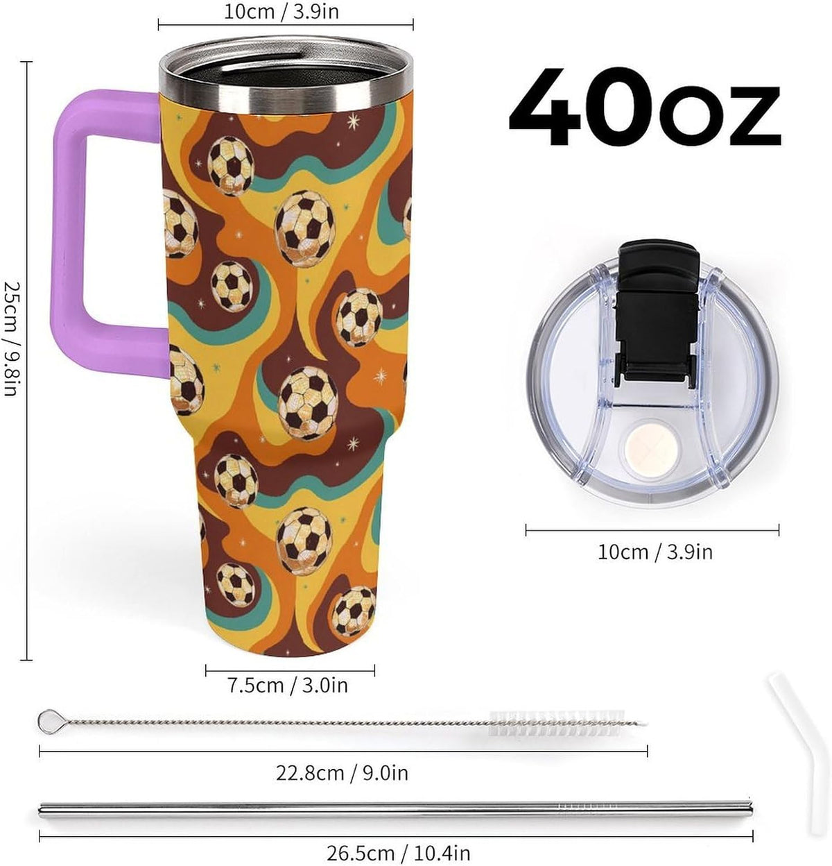 Leakproof Tumbler Vacuum Sealed Car Holder Friendly For Travel Teal And Peach Tropical Palm Leaf Pattern Water Tumbler white-style-23 - Colors B