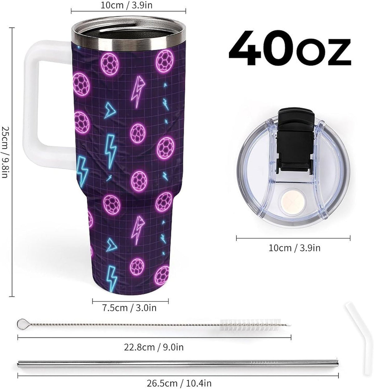 Leakproof Tumbler Vacuum Sealed Car Holder Friendly For Travel Teal And Peach Tropical Palm Leaf Pattern Water Tumbler white-style-23 - Colors B