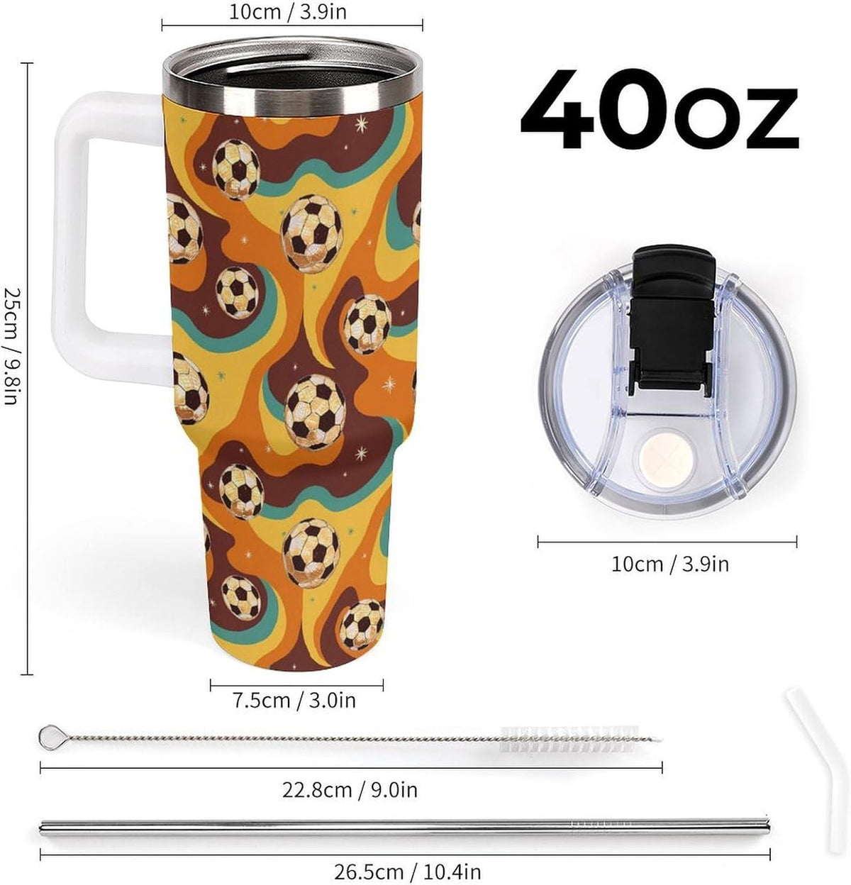 Leakproof Tumbler Vacuum Sealed Car Holder Friendly For Travel Teal And Peach Tropical Palm Leaf Pattern Water Tumbler white-style-23 - Colors B