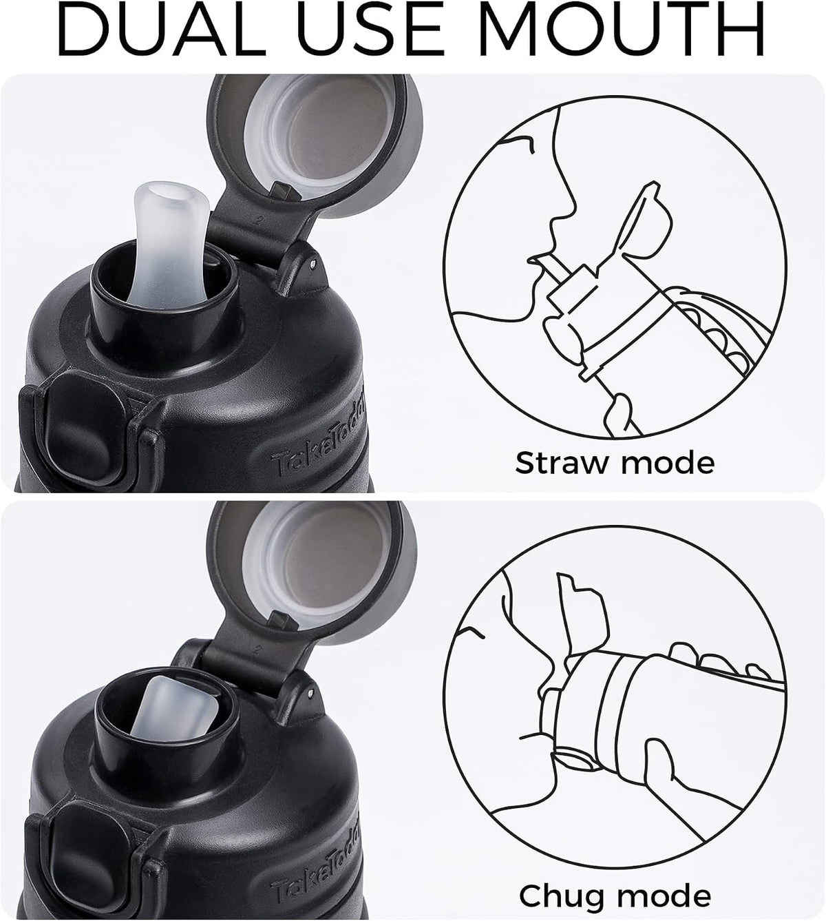 Collapsible Water Bottles 21oz (600mL), Foldable Platinum Silicone Travel Water Bottle with Straw & Carry Strap, Leak-Resistant Screw Lid, Wide Mouth, BPA-Free for Hiking, Camping, Travel