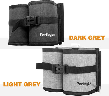 Luggage Travel Cup Holder Hands Free Drink Caddy for Suitcase Handle. Perfect Airplane Travel Essential Accessory Gift for Frequent Traveler, Flight Attendant or with Children (Dark Gray)