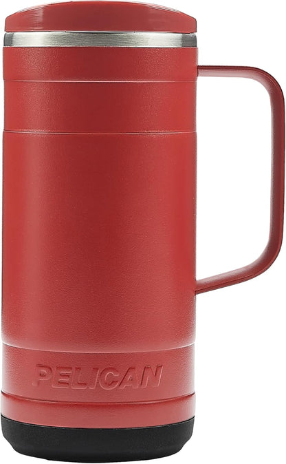 Pelican Ridge™ 18 oz Vacuum Insulated Tumbler - Recycled Stainless Steel Double Wall Travel with Dual Lid, Powder Coated Insulated Coffee Mug For Hot Cold Drinks, Jet Black