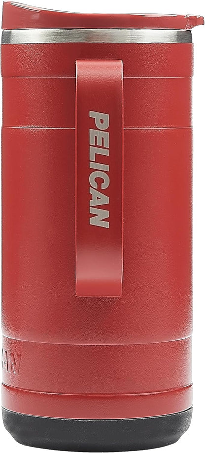 Pelican Ridge™ 18 oz Vacuum Insulated Tumbler - Recycled Stainless Steel Double Wall Travel with Dual Lid, Powder Coated Insulated Coffee Mug For Hot Cold Drinks, Jet Black