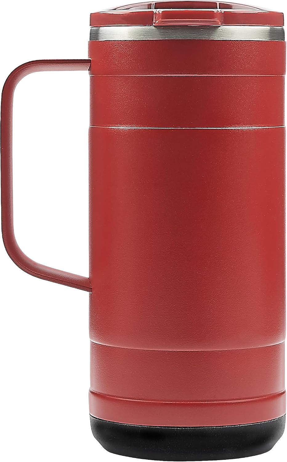 Pelican Ridge™ 18 oz Vacuum Insulated Tumbler - Recycled Stainless Steel Double Wall Travel with Dual Lid, Powder Coated Insulated Coffee Mug For Hot Cold Drinks, Jet Black