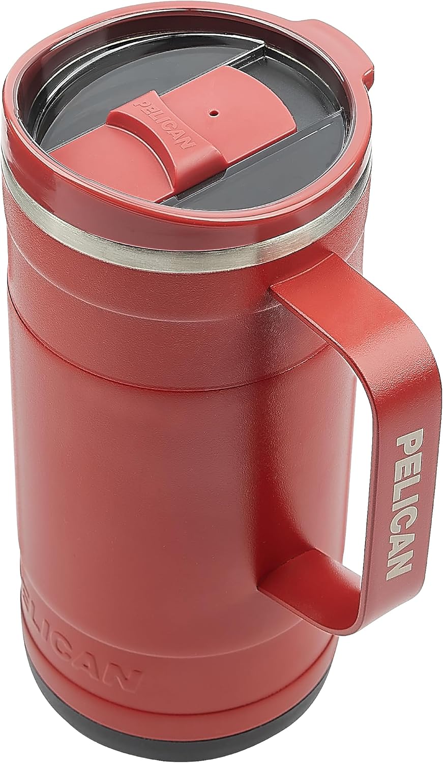 Pelican Ridge™ 18 oz Vacuum Insulated Tumbler - Recycled Stainless Steel Double Wall Travel with Dual Lid, Powder Coated Insulated Coffee Mug For Hot Cold Drinks, Jet Black