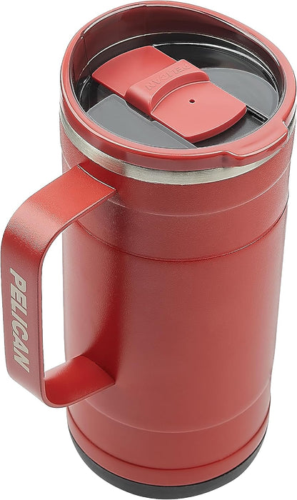 Pelican Ridge™ 18 oz Vacuum Insulated Tumbler - Recycled Stainless Steel Double Wall Travel with Dual Lid, Powder Coated Insulated Coffee Mug For Hot Cold Drinks, Jet Black