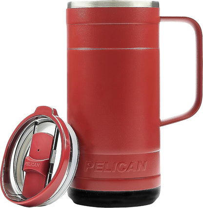 Pelican Ridge™ 18 oz Vacuum Insulated Tumbler - Recycled Stainless Steel Double Wall Travel with Dual Lid, Powder Coated Insulated Coffee Mug For Hot Cold Drinks, Jet Black