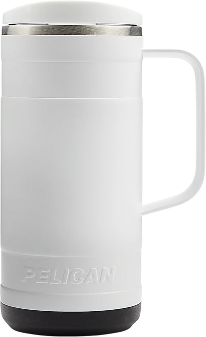 Pelican Ridge™ 18 oz Vacuum Insulated Tumbler - Recycled Stainless Steel Double Wall Travel with Dual Lid, Powder Coated Insulated Coffee Mug For Hot Cold Drinks, Jet Black
