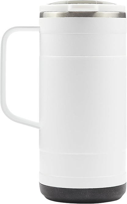 Pelican Ridge™ 18 oz Vacuum Insulated Tumbler - Recycled Stainless Steel Double Wall Travel with Dual Lid, Powder Coated Insulated Coffee Mug For Hot Cold Drinks, Jet Black