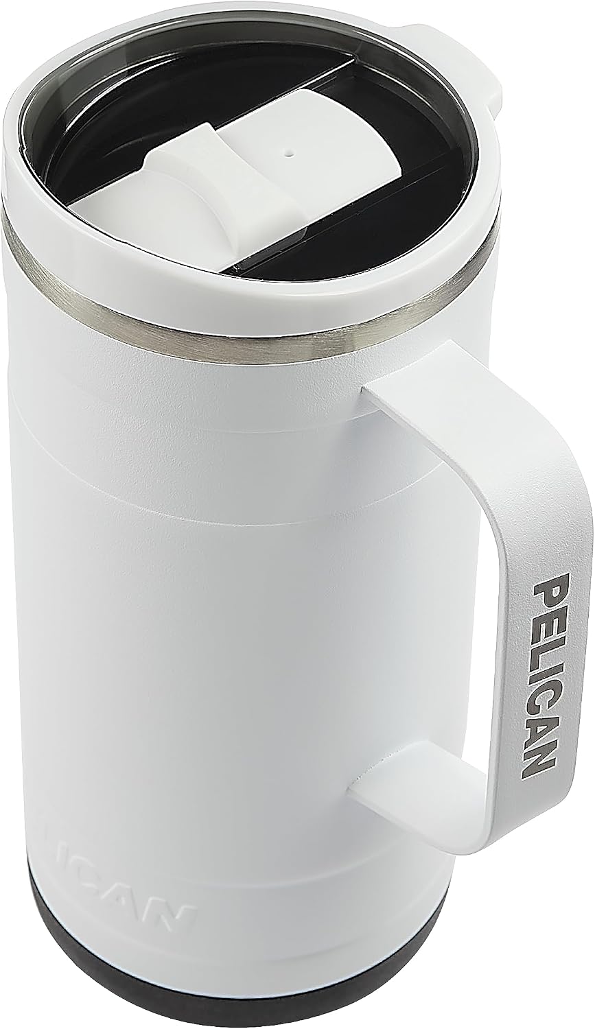 Pelican Ridge™ 18 oz Vacuum Insulated Tumbler - Recycled Stainless Steel Double Wall Travel with Dual Lid, Powder Coated Insulated Coffee Mug For Hot Cold Drinks, Jet Black