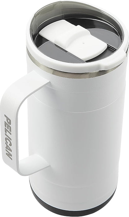Pelican Ridge™ 18 oz Vacuum Insulated Tumbler - Recycled Stainless Steel Double Wall Travel with Dual Lid, Powder Coated Insulated Coffee Mug For Hot Cold Drinks, Jet Black