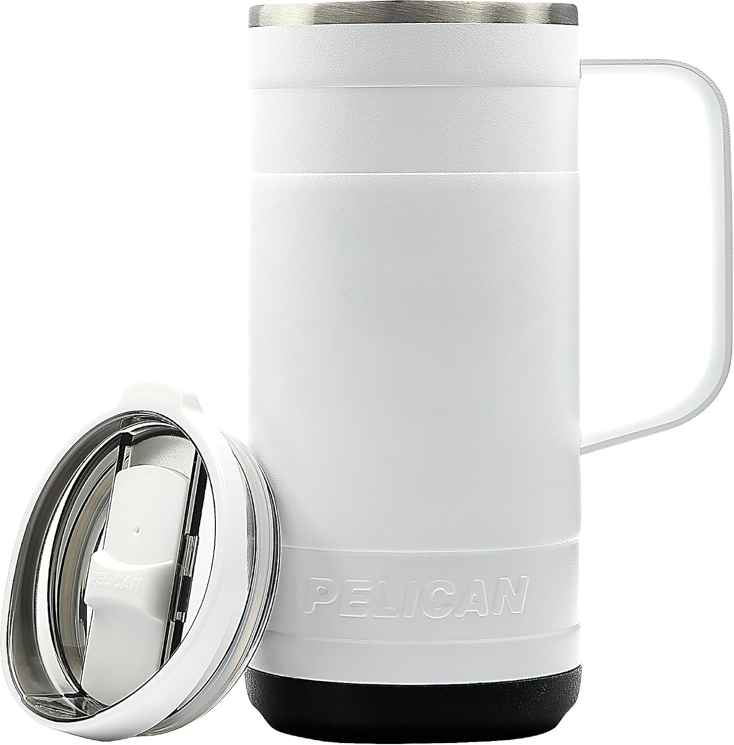 Pelican Ridge™ 18 oz Vacuum Insulated Tumbler - Recycled Stainless Steel Double Wall Travel with Dual Lid, Powder Coated Insulated Coffee Mug For Hot Cold Drinks, Jet Black