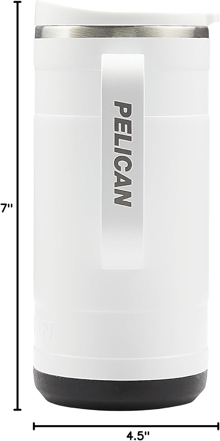 Pelican Ridge™ 18 oz Vacuum Insulated Tumbler - Recycled Stainless Steel Double Wall Travel with Dual Lid, Powder Coated Insulated Coffee Mug For Hot Cold Drinks, Jet Black